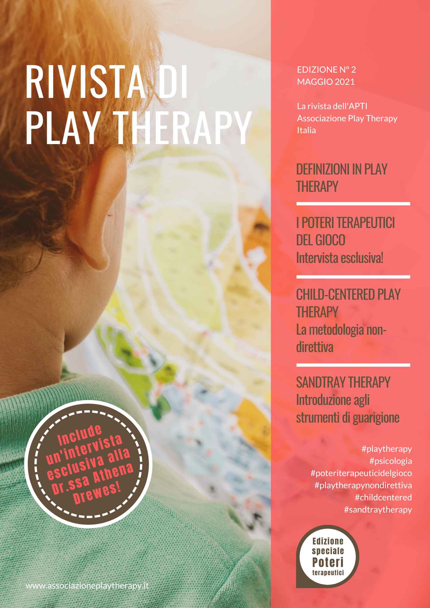 copertina della rivista di play therapy dell'associazione play therapy italia nr 2