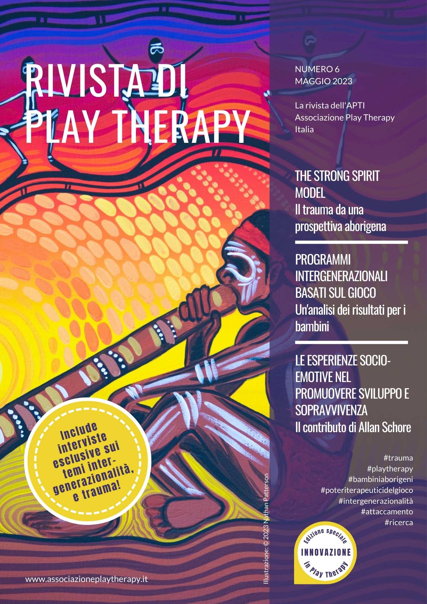 copertina della rivista di play therapy dell'associazione play therapy italia nr 6