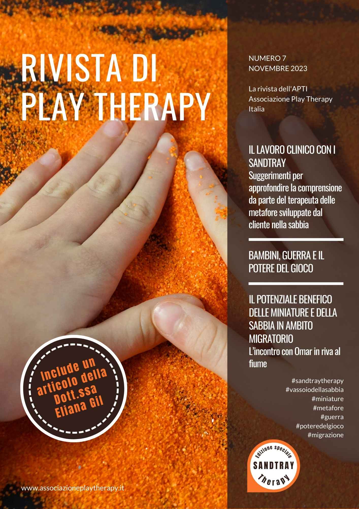 copertina della rivista di play therapy dell'associazione play therapy italia nr 7